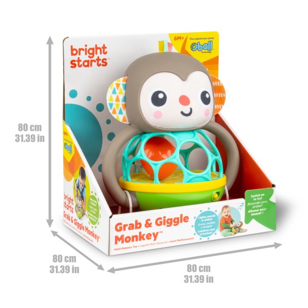 Bright Starts - Jucarie multi-senzoriala, "Grab & Giggle Monkey" [4]