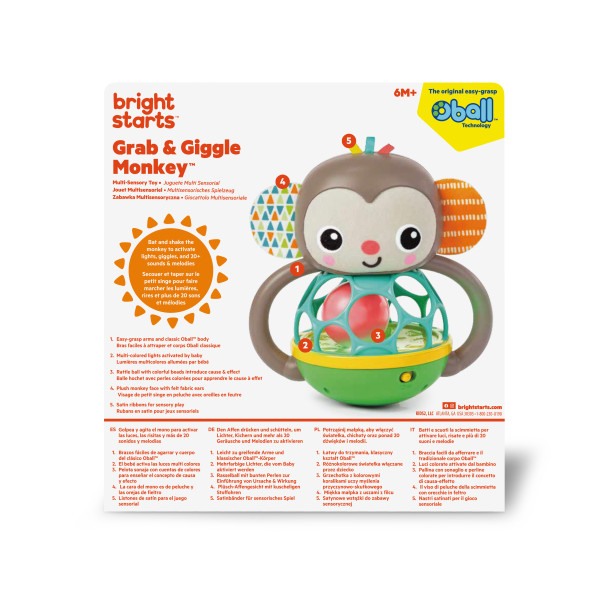 Bright Starts - Jucarie multi-senzoriala, "Grab & Giggle Monkey" [2]