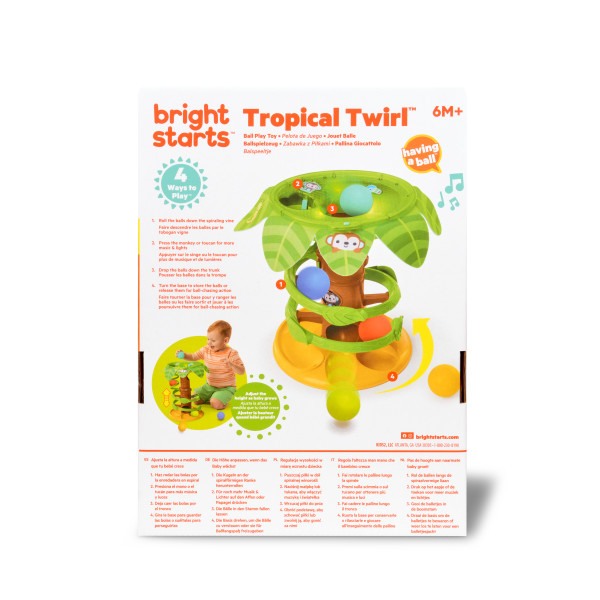 Bright Starts - Jucarie tropicala, "Twirl Ball Play Toy" [9]