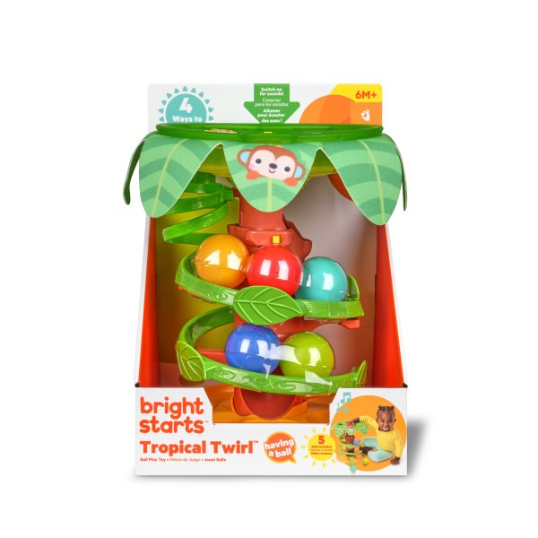 Bright Starts - Jucarie tropicala, "Twirl Ball Play Toy" [3]