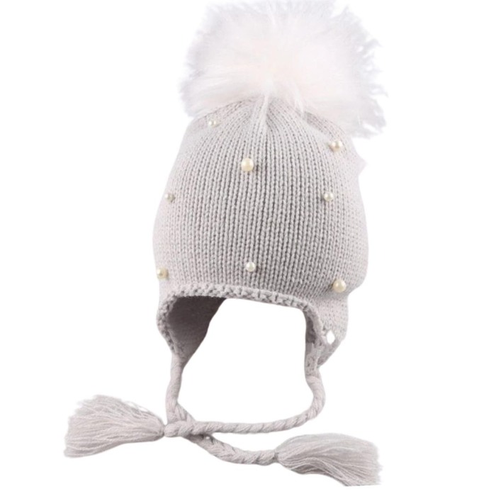 Caciulita gri cu perlute [2]