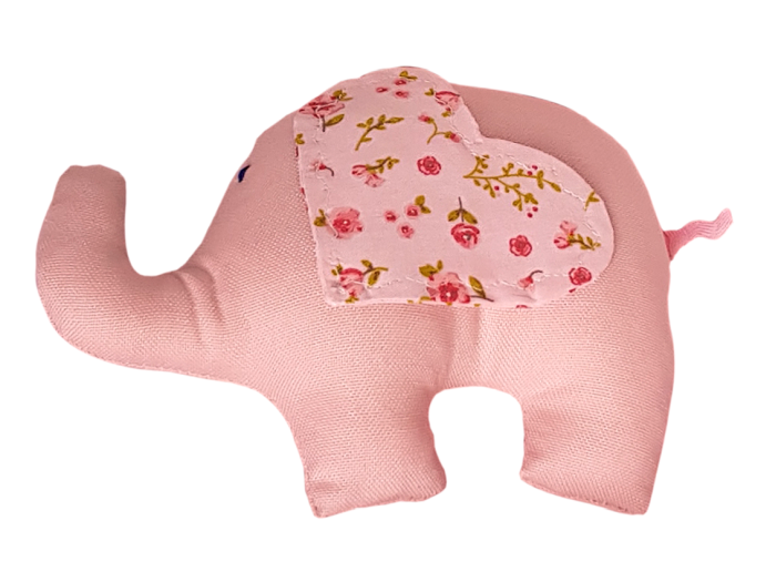 Cadou bebelus fetita -  Elefant, roz cu trandafiri [7]