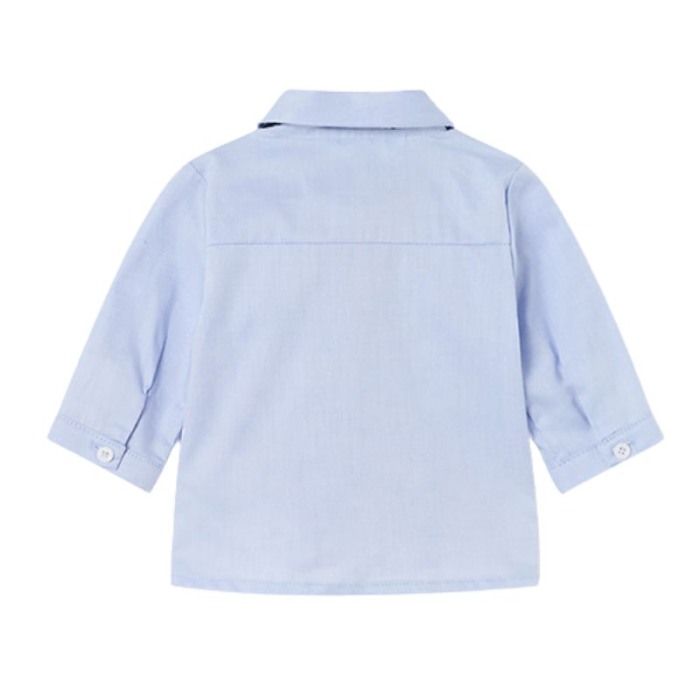 Camasa bleu cu maneca lunga din bumbac cu papion pentru ceremonie - Mayoral 12 luni [2]