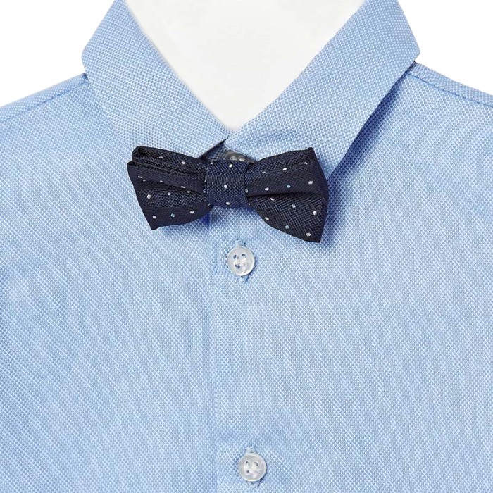 Camasa bleu maneca lunga + papion - Mayoral 18 luni [3]