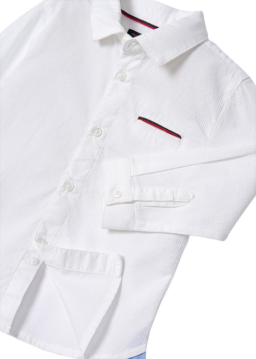 Camasa maneca lunga + papion - alb - ECOFRIENDS - Mayoral 18 luni [3]