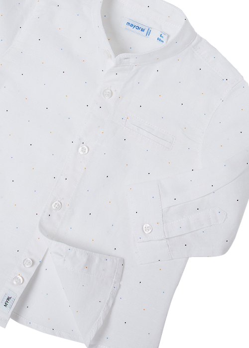 Camasa tip tunica cu maneca lunga - Alb [3]