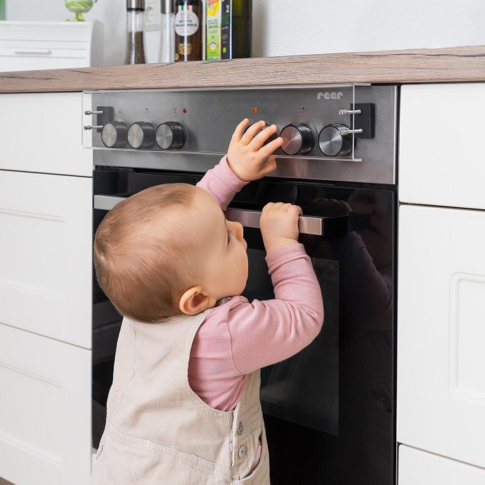 Capac protectie pentru butoane aragaz sau cuptor, sticla acrilica, magnetic, fara gaurire, transparent, Reer 78019 [8]