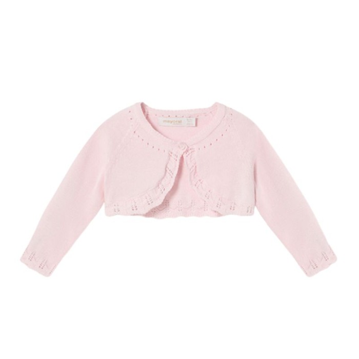 Cardigan Roz pal tricot cu bumbac sustenabil Mayoral 2-4 luni [3]