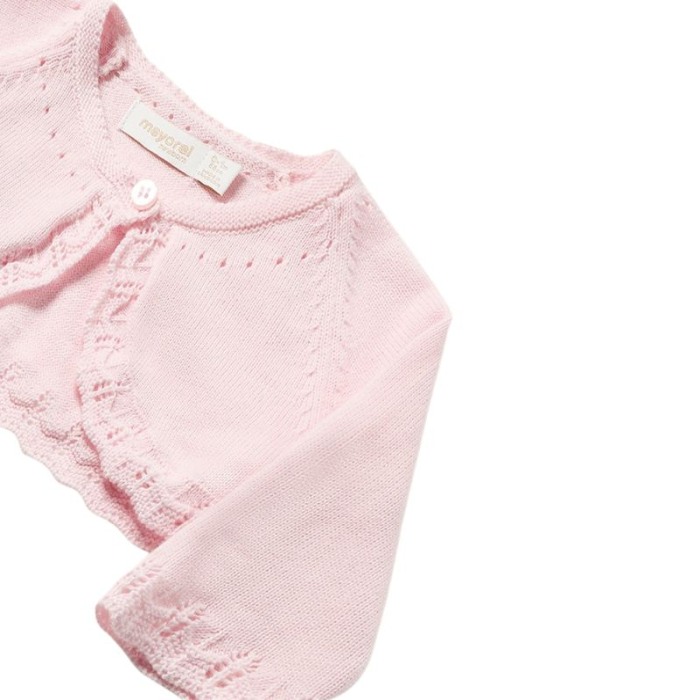 Cardigan Roz pal tricot cu bumbac sustenabil Mayoral 2-4 luni [2]