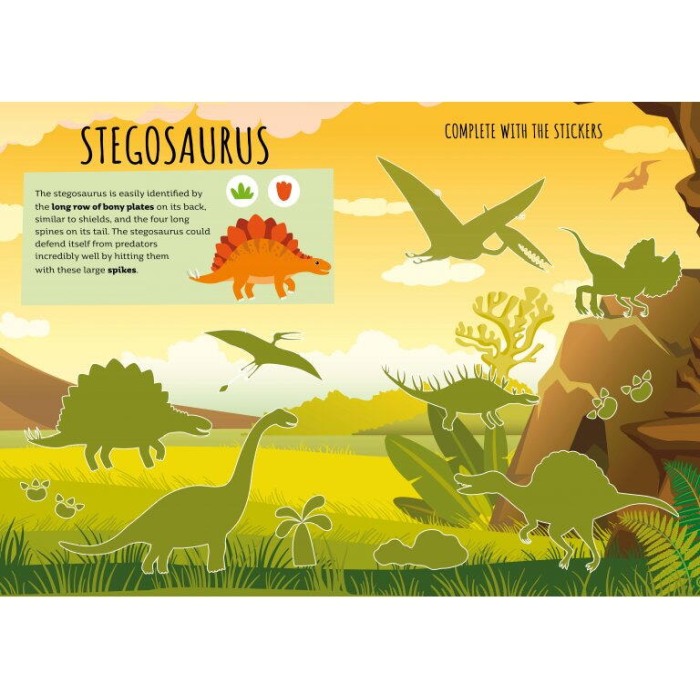 Carte de activitati cu abtibilduri - Dinozauri [2]