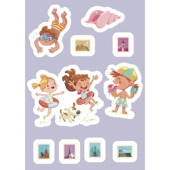 Carte de activitati cu abtibilduri - In vacanta [5]