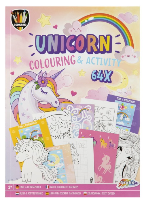 Carte de colorat cu activitati - Unicorn [1]