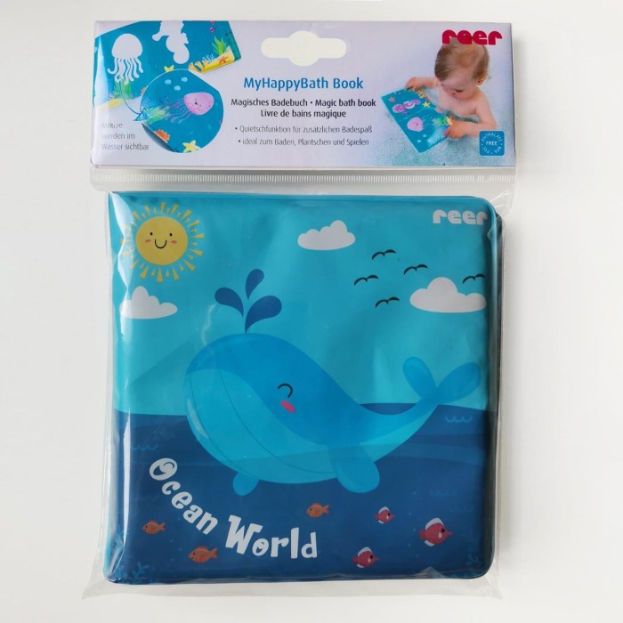 Carticica de baie plutitoare, 8 pagini colorate care isi schimba culoarea in contact cu apa, MyHappyBath Book, Reer 76012 [3]