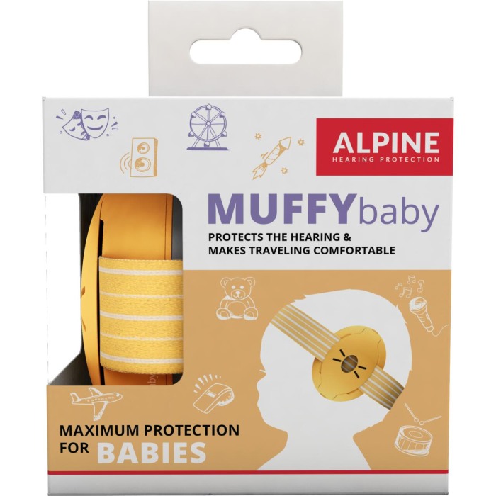 Casti antifonice pentru bebelusi ALPINE Muffy Baby Yellow ALP27495 [6]