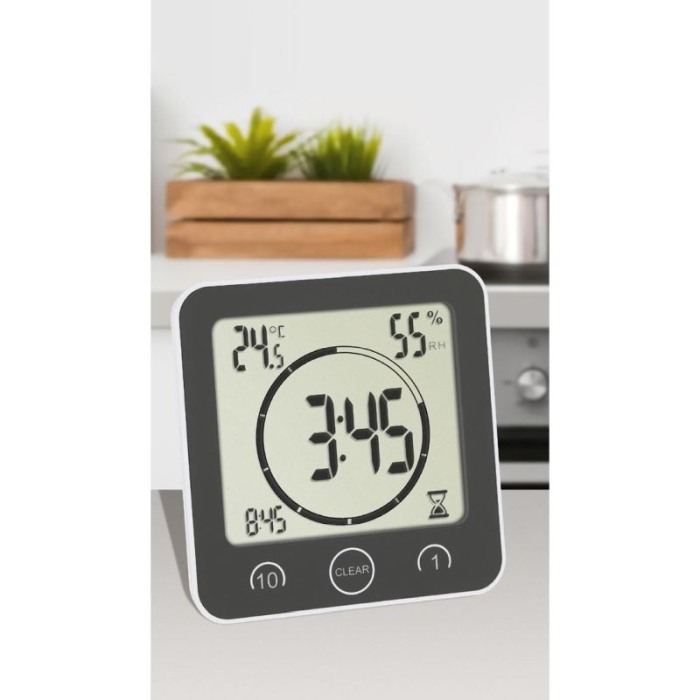 Ceas digital cu timer si termohigrometru pentru bucatarie si baie TFA 60.4001.10 [5]