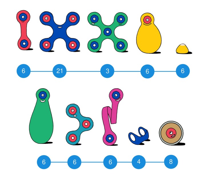 Clixo® joc magnetic de construit - Modele cu rotite (72 piese) [8]