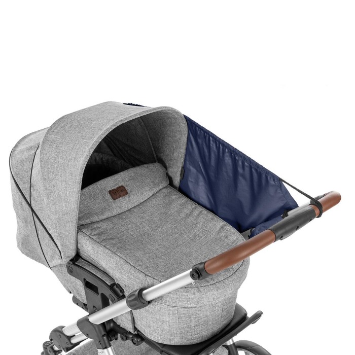 Copertina pentru protectie solara UV 50+, parasolar pentru carucior de copii, model universal, bleumarin, Reer ShineSafe Bleu 84213 [5]