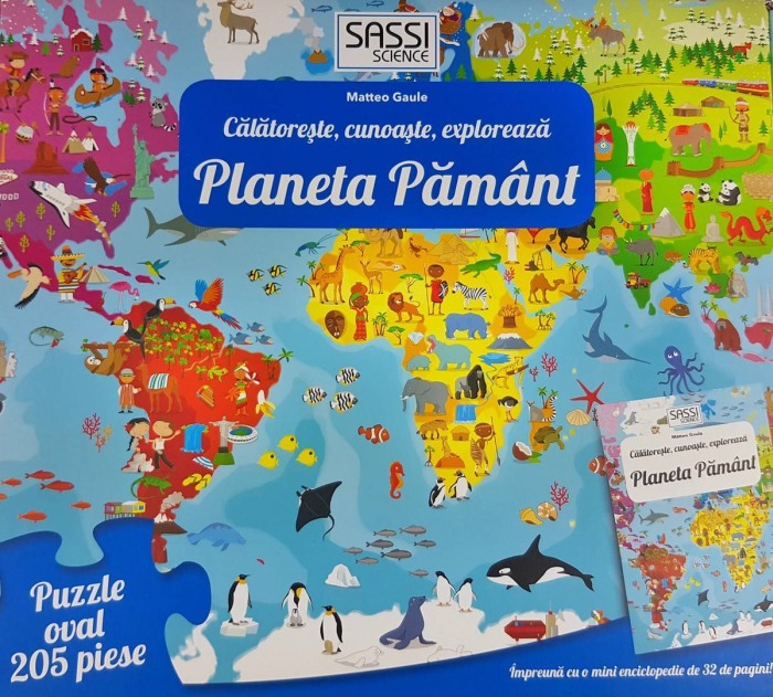 Cunoaste si exploreaza -  Puzzle Planeta Pamant in limba Romana (205 piese) [2]