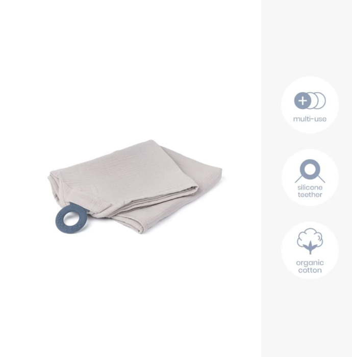 Doomoo - Esarfa pentru alaptat multifunctionala din bumbac organic Momâ€™n Play Almond [6]