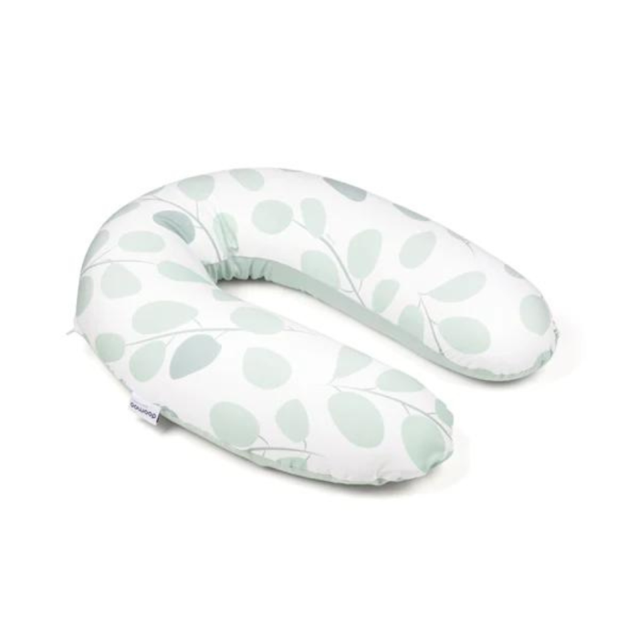 Doomoo - Perna mare pentru gravide si bebelusi 3 in 1, bumbac organic Buddy Leaves Aqua Green [4]