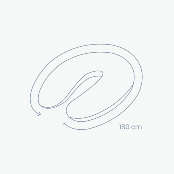 Doomoo - Perna mare pentru gravide si bebelusi 3 in 1, bumbac organic Buddy Leaves Aqua Green [5]