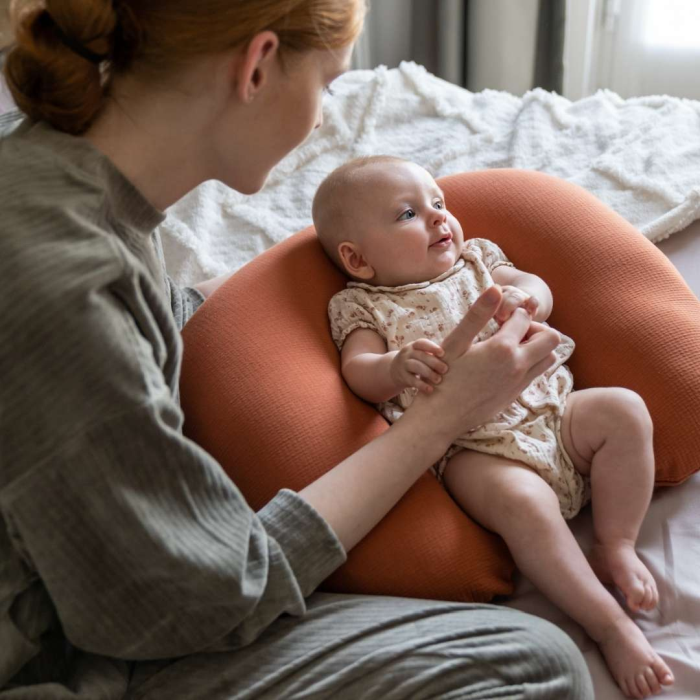 Doomoo - Perna pentru alaptat 2 in 1 Softy Tetra Jersay Terracotta [6]