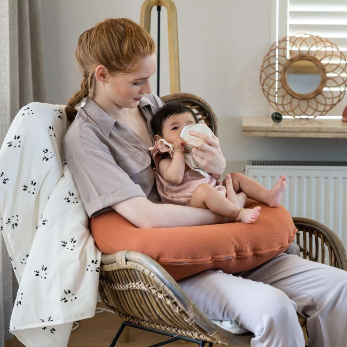 Doomoo - Perna pentru alaptat 2 in 1 Softy Tetra Jersay Terracotta [3]