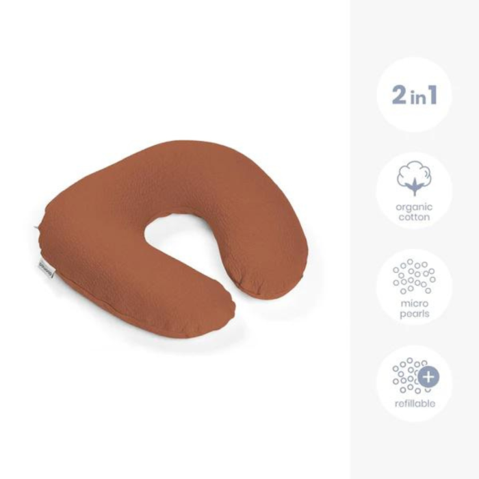 Doomoo - Perna pentru alaptat 2 in 1 Softy Tetra Jersay Terracotta [2]