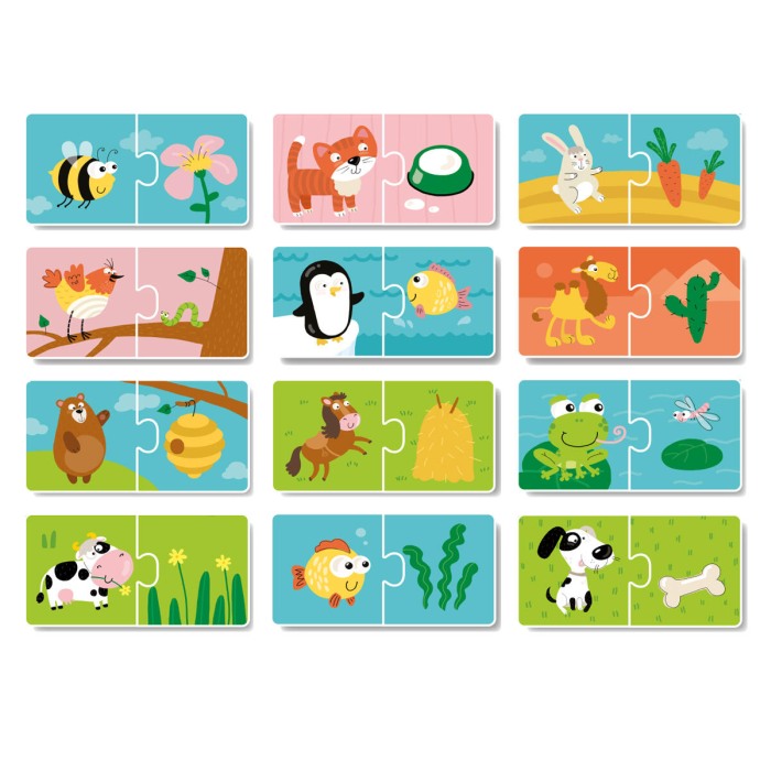 Duo Puzzle - Hrana animalelor (2 piese) [2]