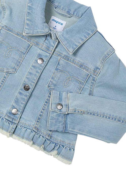 Geaca blugi - bleu - volane - Mayoral  7 ani [4]