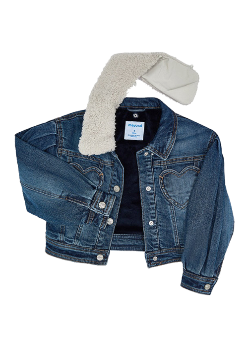 Geaca blugi cu blanita - Denim - Mayoral  5 ani [4]