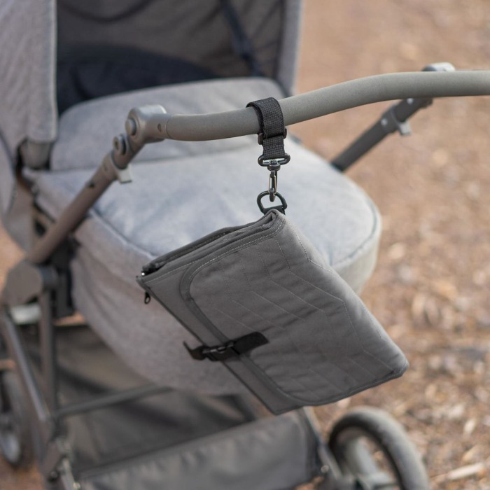 Geanta mica pentru scutece, cu aleza pentru bebelusi, din plastic reciclat, Reer Growing Changing Organiser 84091 [2]