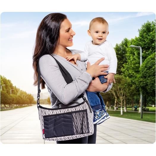 Geanta organizator cu aleza pentru schimbat scutecul bebelusului Reer Clip&Go Vario 84072 [9]