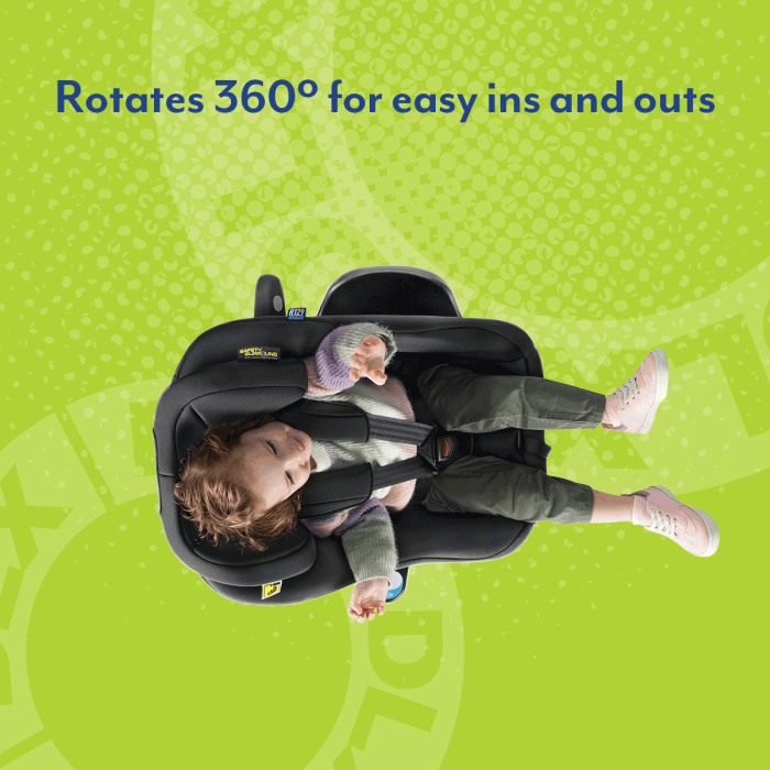 Graco - Scaun auto Turn2Me 360Â° DLX Iron, 40-105 cm, certificata R129 si testat ADAC [9]