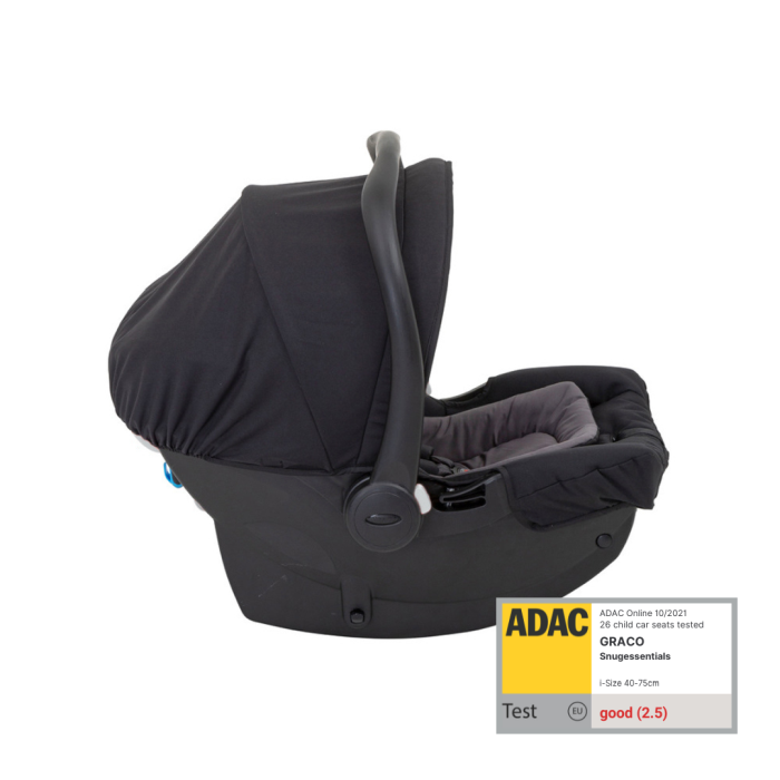 Graco - Scoica auto SnugEssentials Midnight Black, 40-75 cm, testata ADAC si certificata R129 [8]