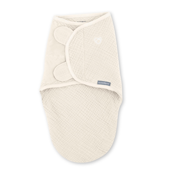 Ingenuity - Sistem de infasare Swaddle Me 0-3 luni, muselina, colectia Original, Cream [5]