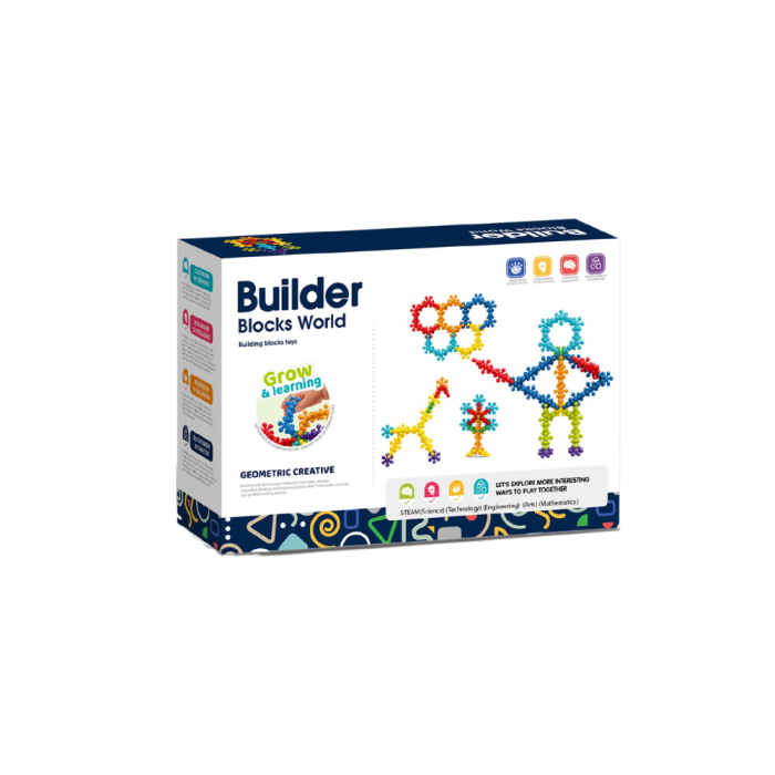 Joc de constructie STEAM - Floricele colorate (80 piese) [3]