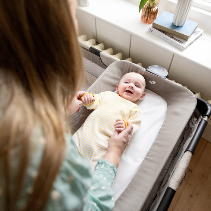 Joie - Patut pliant Commuter Change Gray Marble, cu cosulet detasabil inclus [3]