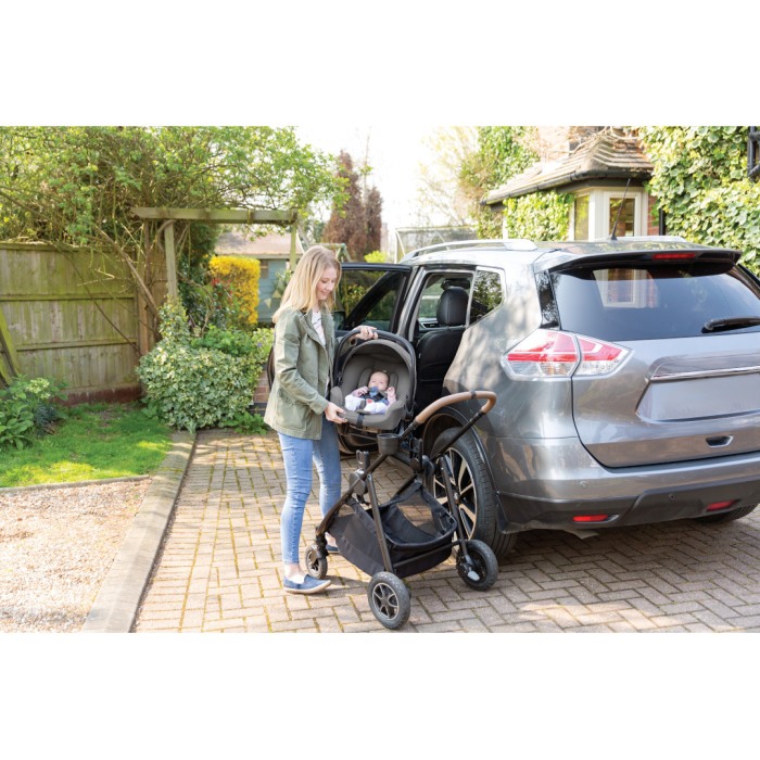 Joie - Scoica auto i-Snug 2 cu tetiera reglabila, 40-75 cm, Pebble, testata ADAC si certificata R129 [8]