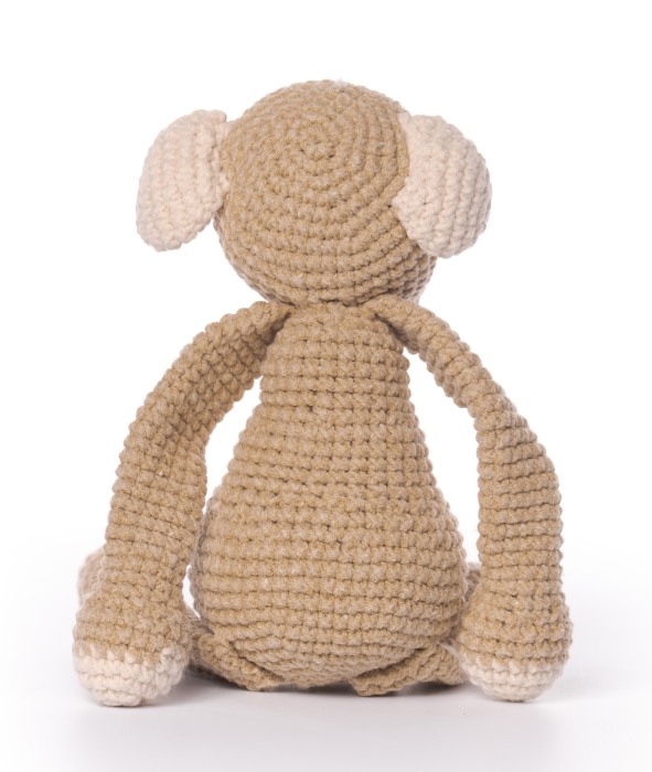 Jucarie crosetata manual - Cimpanzeul Manu - maro deschis - Maimutzeria Tiarra [3]