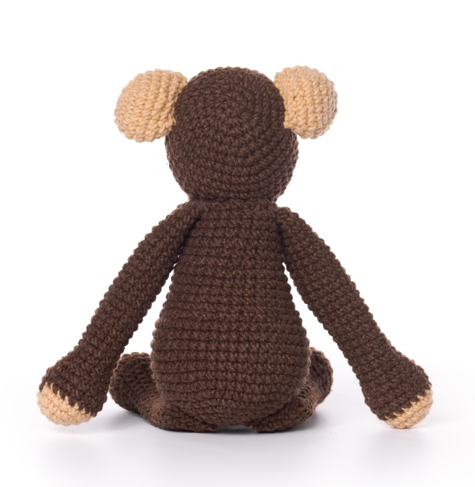 Jucarie crosetata manual - Cimpanzeul Manu - maro inchis - Maimutzeria Tiarra [3]