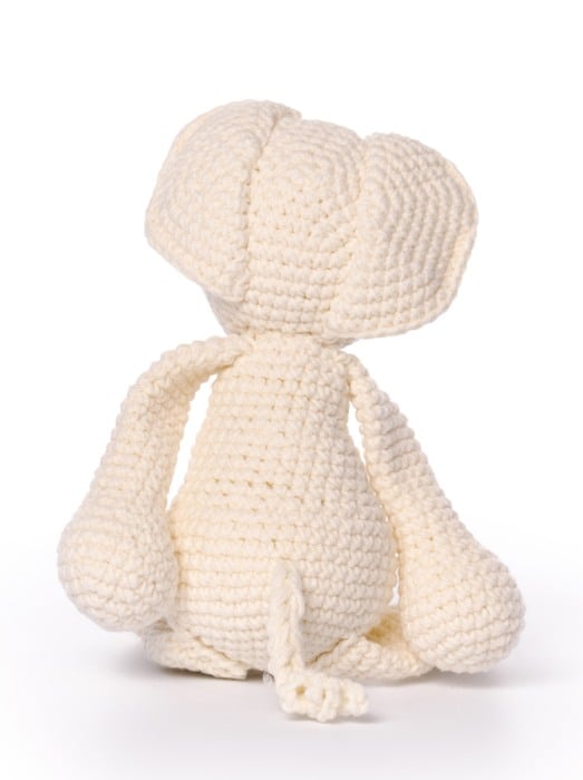 Jucarie crosetata manual - Elefantul Marion - alb - Maimutzeria Tiarra [3]