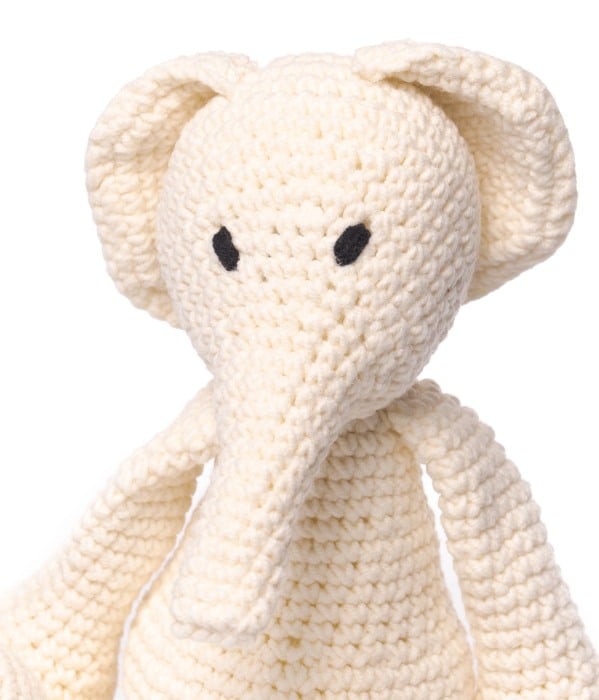 Jucarie crosetata manual - Elefantul Marion - alb - Maimutzeria Tiarra [4]