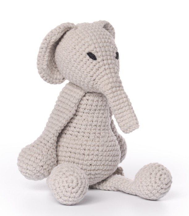 Jucarie crosetata manual - Elefantul Marion - gri - Maimutzeria Tiarra [2]