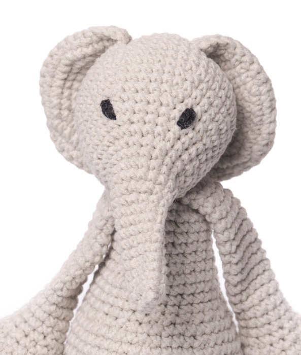 Jucarie crosetata manual - Elefantul Marion - gri - Maimutzeria Tiarra [4]