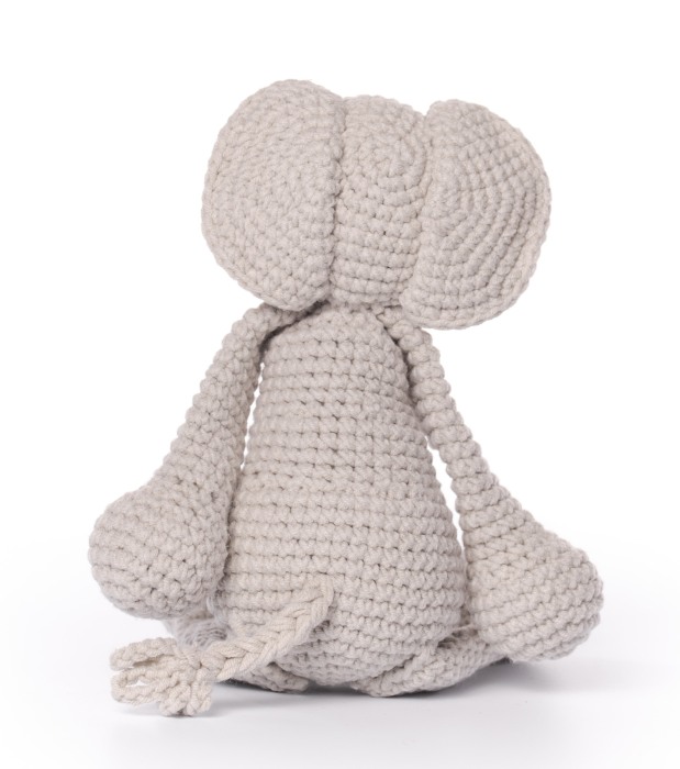 Jucarie crosetata manual - Elefantul Marion - gri - Maimutzeria Tiarra [3]