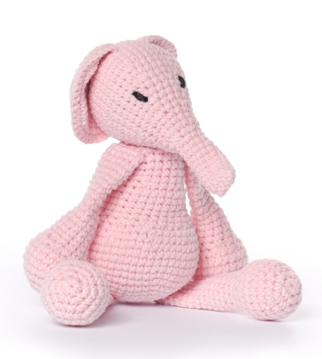 Jucarie crosetata manual - Elefantul Marion - roz - Maimutzeria Tiarra [2]