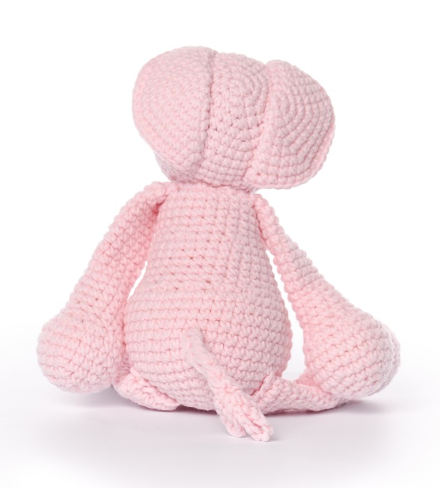 Jucarie crosetata manual - Elefantul Marion - roz - Maimutzeria Tiarra [3]