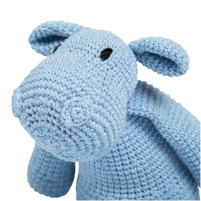 Jucarie crosetata manual - Hipopotamita Annelise - albastru - Maimutzeria Tiarra [4]
