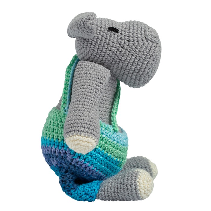 Jucarie crosetata manual - Hipopotamita Annelise - gri - Maimutzeria Tiarra [3]